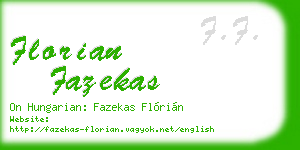 florian fazekas business card