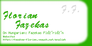 florian fazekas business card